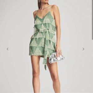 Retrofete Claire Sequin fringe Dress